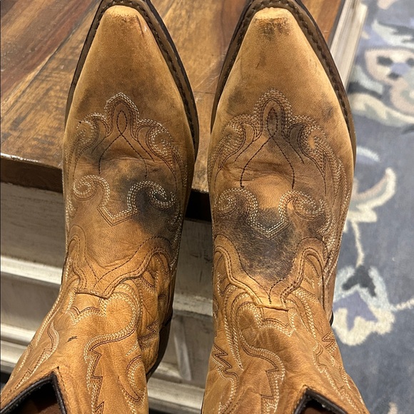 Laredo Tan Leather Cowboy Boots - Picture 7 of 10